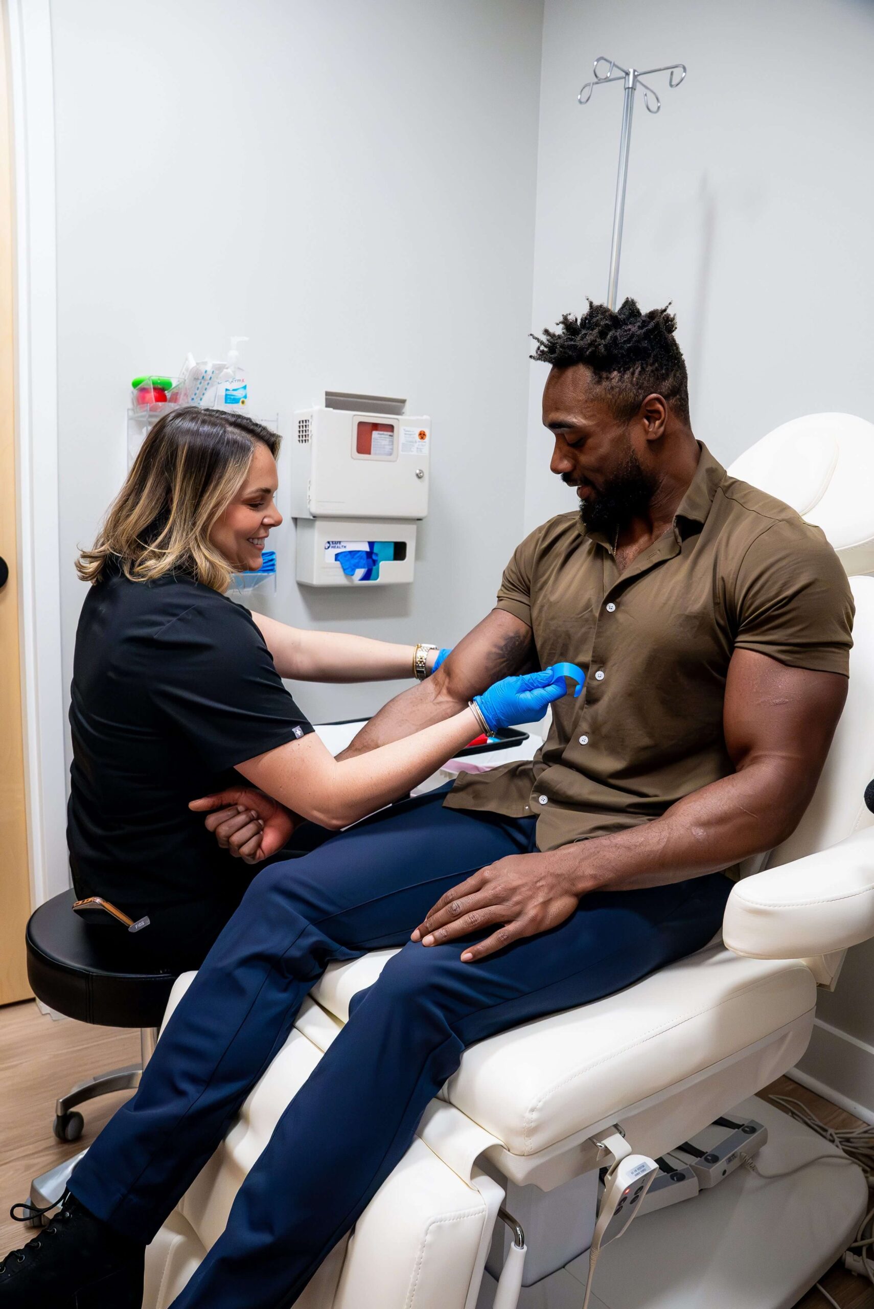 Man getting blood work at Relive Health in Minnetonka