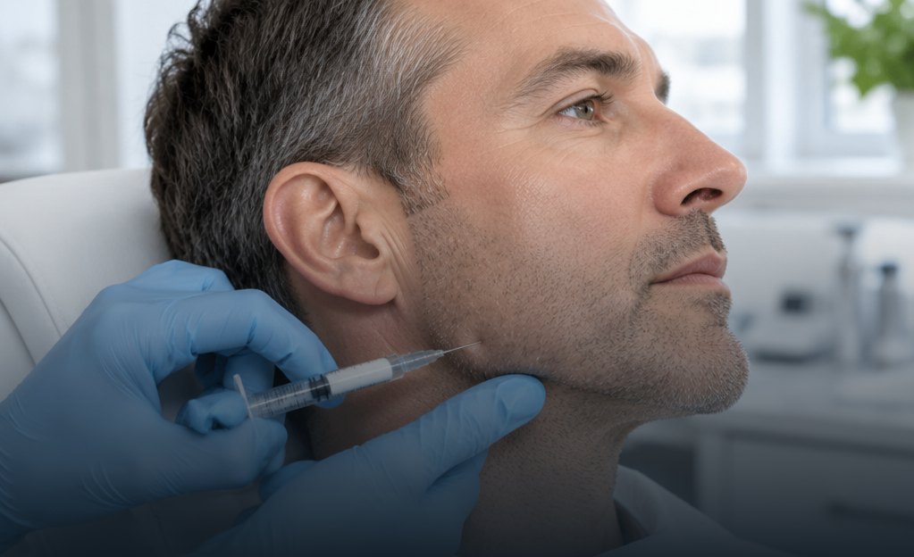 Radiesse jawline contouring for men
