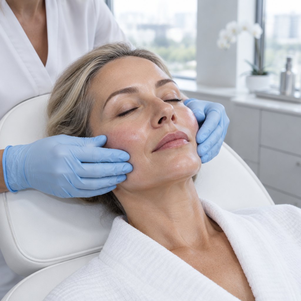Post-treatment massage after a Sculptra injection