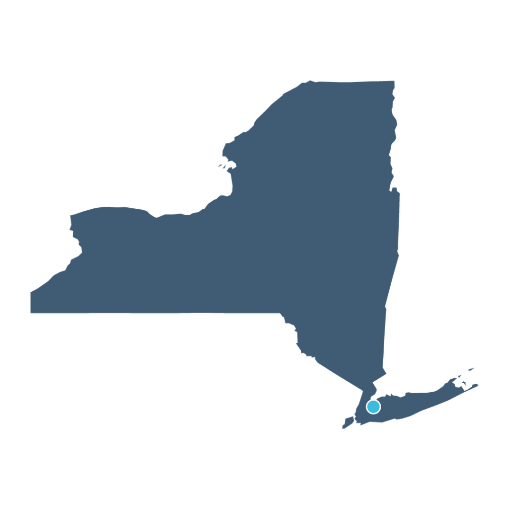 Map of New York showing the Relive Health Great Neck location